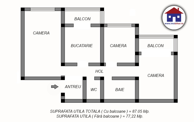 6_Apartament cu 3 camere - Oradea - 72 900 €