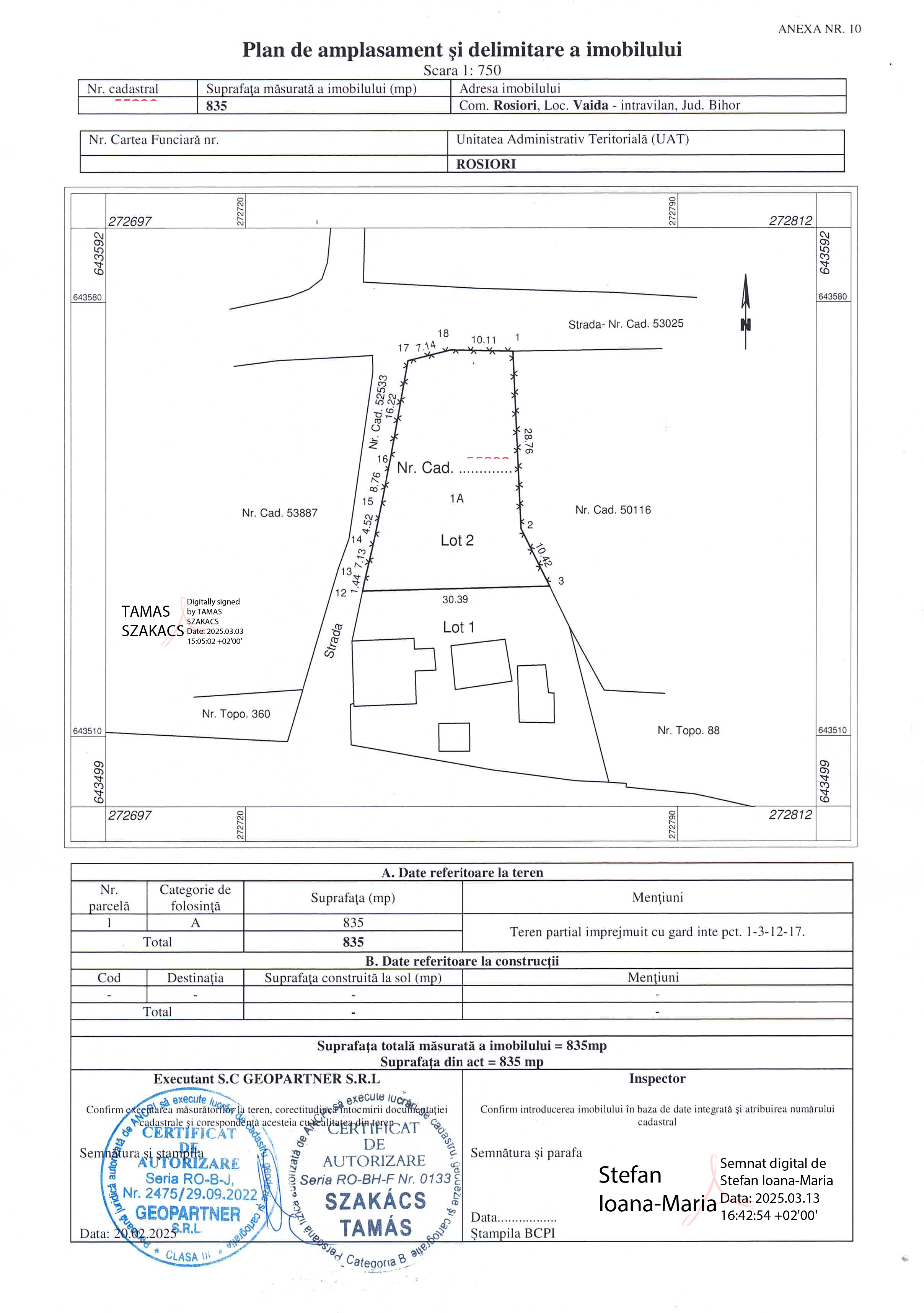 3_Teren intravilan - Loc de casa - Vaida - Rosiori - 7.500 €